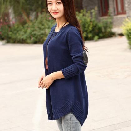 Cotton Sweater Winter Sweater Dresses Casual Loose..