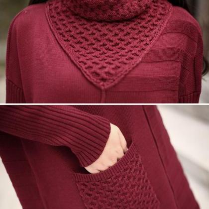 Cotton Sweater Winter Long Sweater Plus Size..